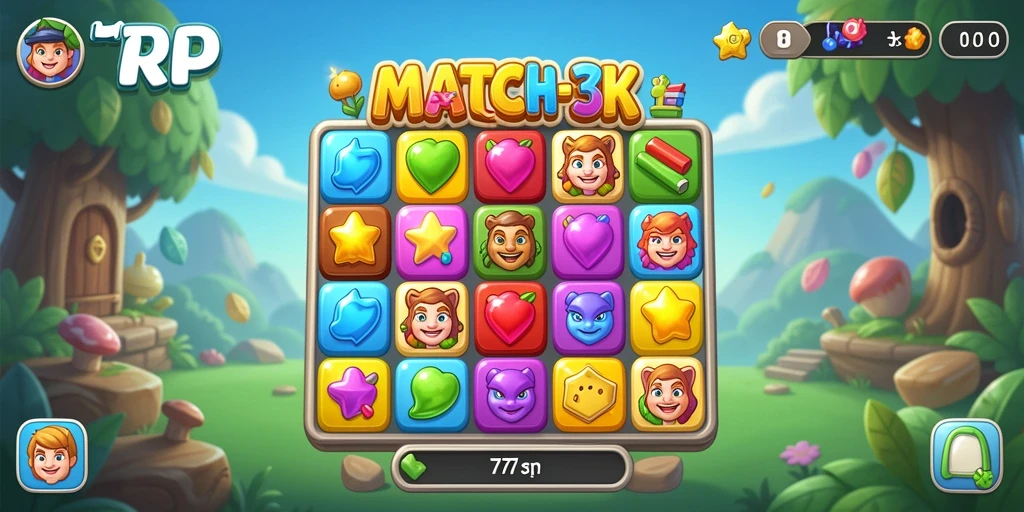 Tangkapan layar gameplay 77RP yang penuh warna dan seru.