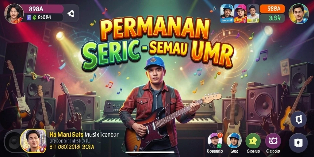 Screenshot gameplay 898A, menunjukkan pengalaman musik interaktif yang menyenangkan.
