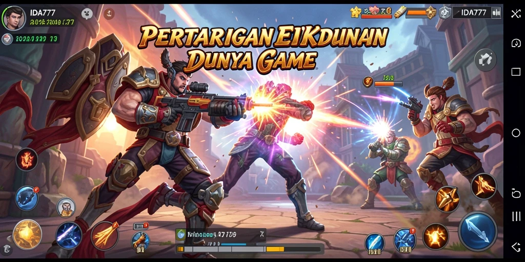 Tampilan gameplay yang mendebarkan dari IDA777 dengan karakter Fighting.