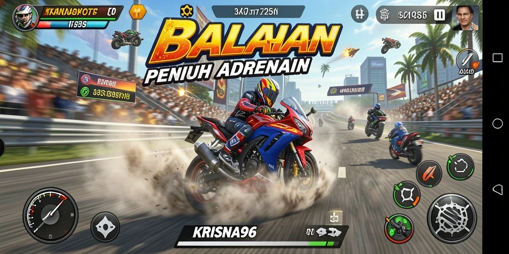 Tampilan menarik dari gameplay seru di KRISNA96