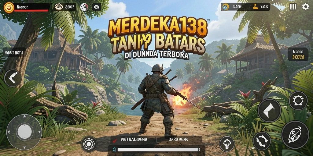 Tampilan gameplay MERDEKA138 menunjukkan keindahan dunia yang luas dan interaktif.