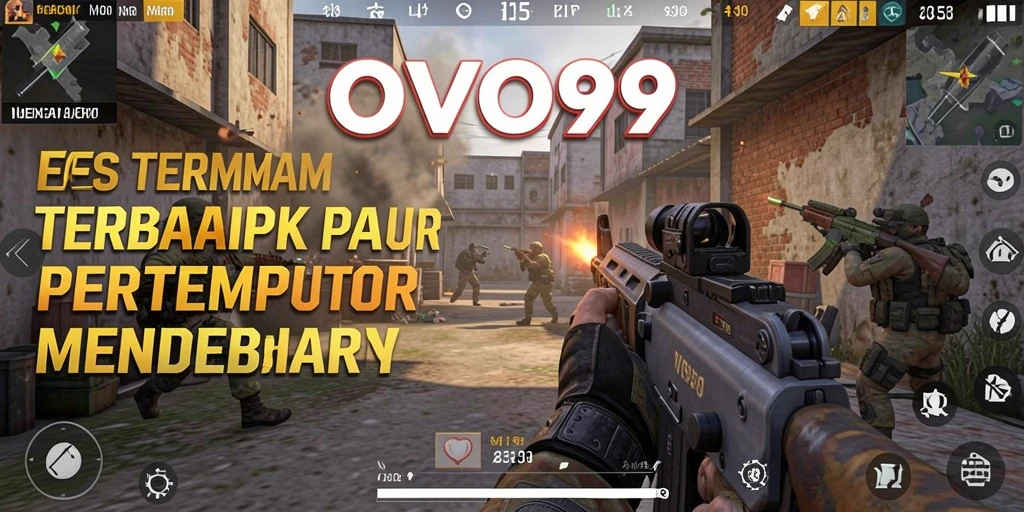 Screenshot OVO99 menampilkan aksi seru dalam gameplay FPS.