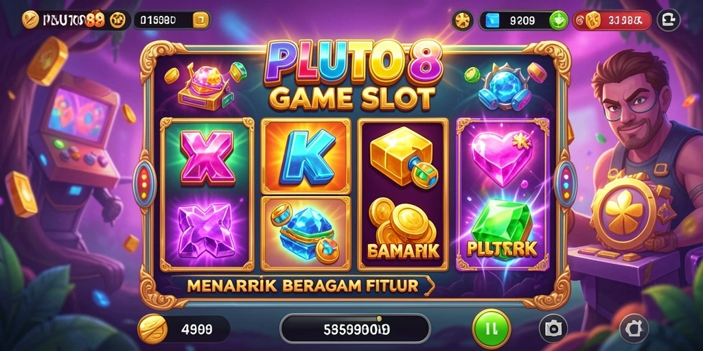 Tampilan menarik dari gameplay Slot PLUTO88 yang penuh warna.