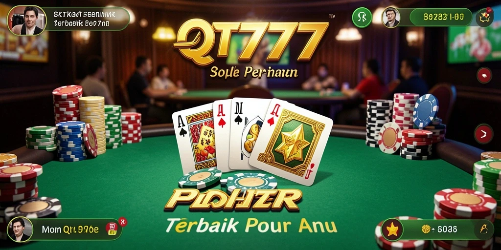 Screenshot QT777 menampilkan gameplay seru permainan Poker.