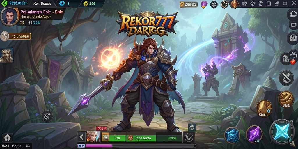 Screenshot gameplay REKOR777 dengan aksi seru dalam pertempuran ARPG.