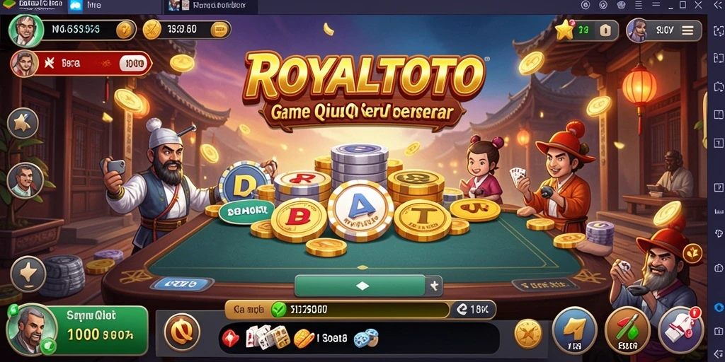 Screenshot gameplay ROYALTOTO menunjukkan keseruan bermain QiuQiu.