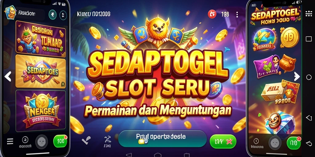 Tampilan gameplay seru di SEDAPTOGEL dengan berbagai tema slot.