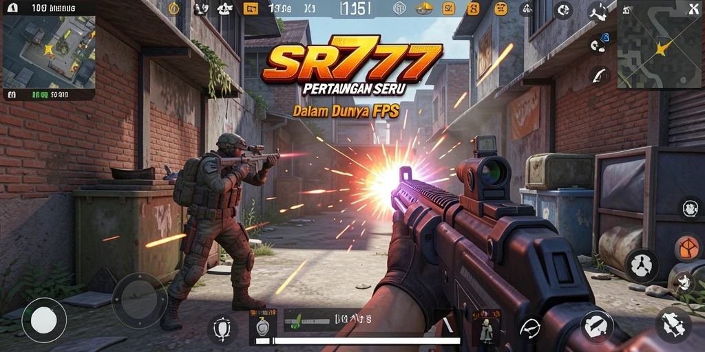 Tampilan gameplay menegangkan saat bertempur dalam SR777.