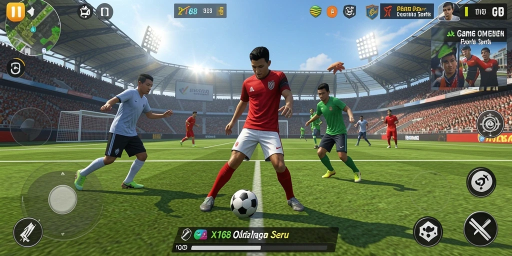 Gameplay X168 menunjukkan aksi seru dari berbagai olahraga.